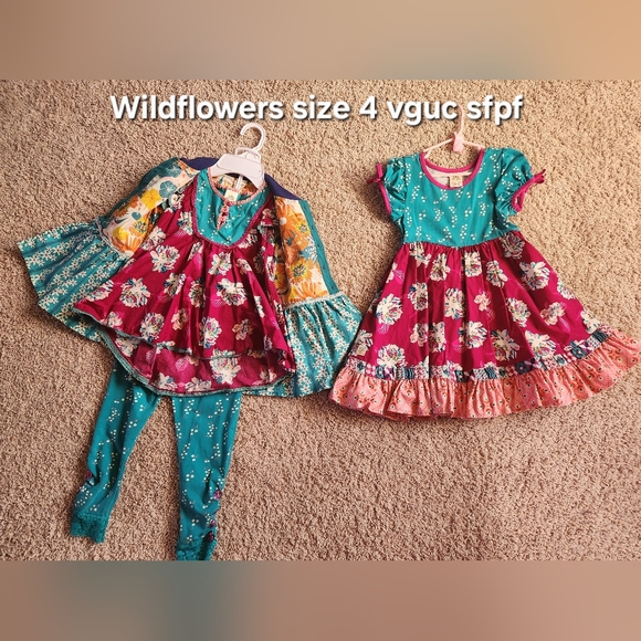 4pcs Wildflowers Floral Dress Set